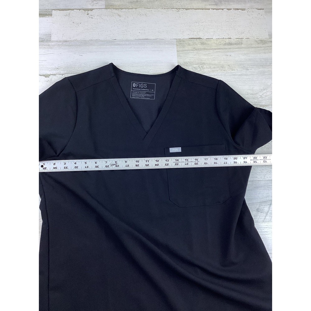 FIGS Technical Collection Catarina Scrub Top Black Womens XL Healthcare Hospital - Picture 8 of 9